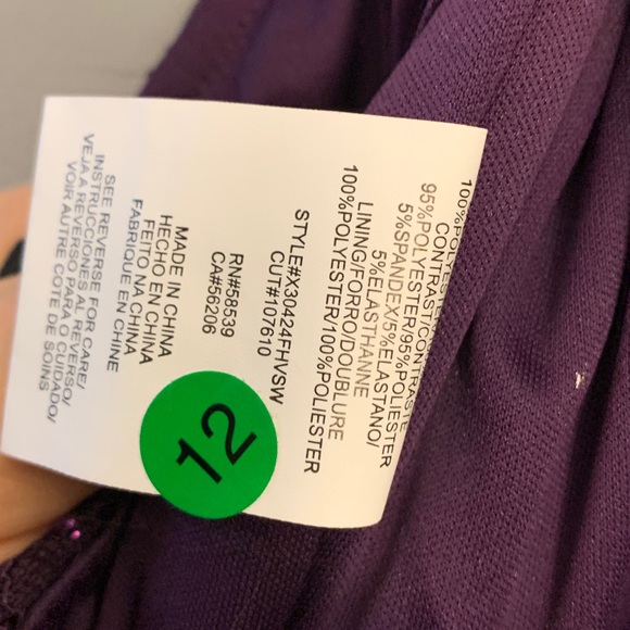 NWOT David’s bridal, purple lace gown ,22 - Picture 11 of 11